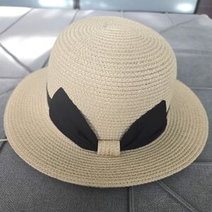 Cayman Apparel  Tan Straw‎ Sun Hat with Black Ribbon